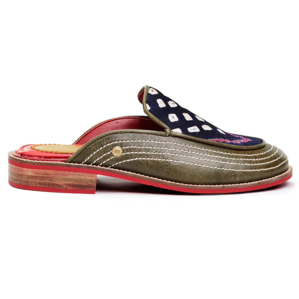 Bandhni Mule_for Women – Olive Green (discontinued) - Image 3